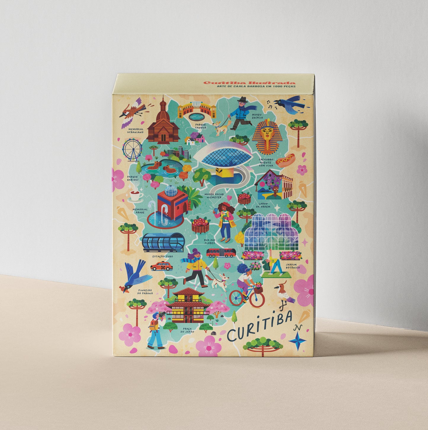 Quebra-Cabeça Curitiba (mapa ilustrado) 1000 peças GUME