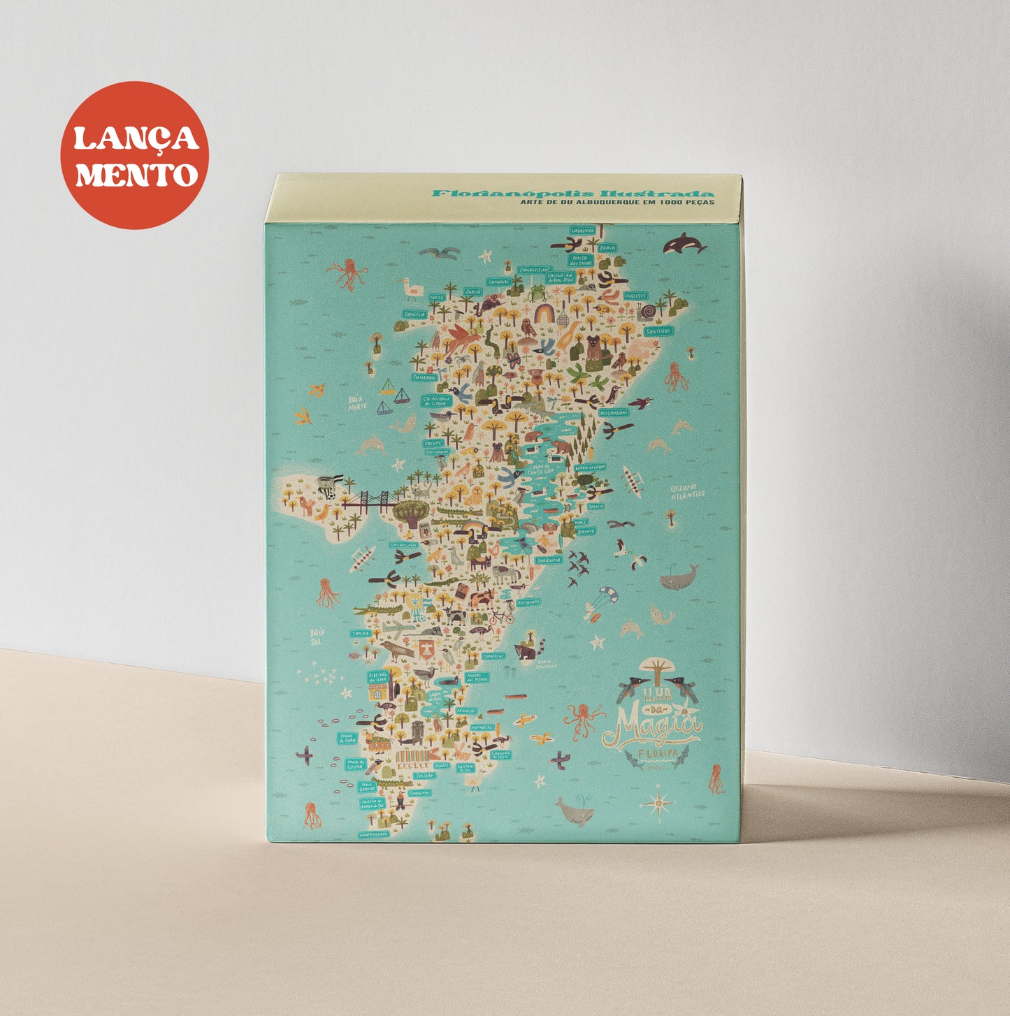 ENVIO EM 8/SET Mapa Ilustrado de Florianópolis - Quebra-cabeça 1000 peças