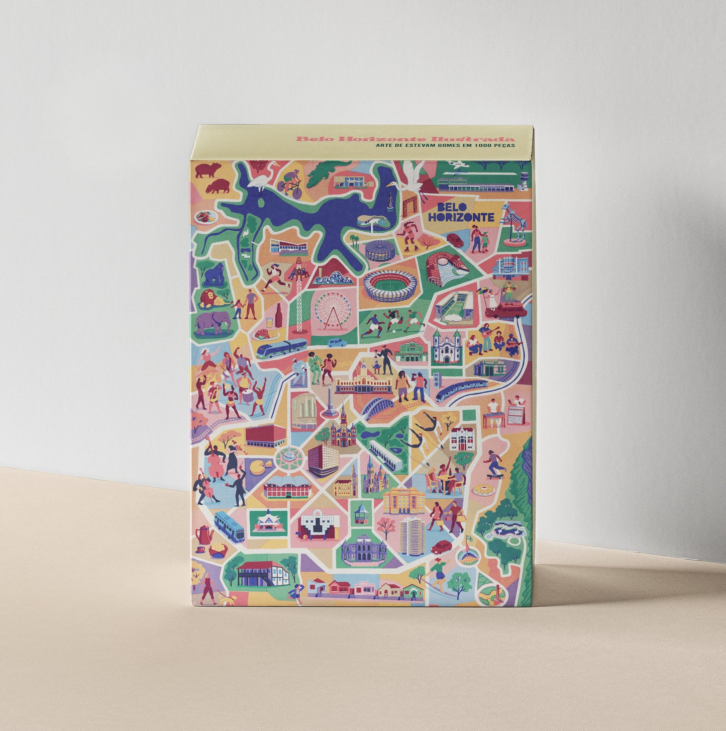 Illustrated Map of Belo Horizonte - 1000 pieces